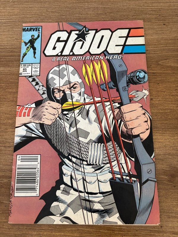 G.I. Joe #85 (Marvel Comics), raw comic book in FN condition — front cover
