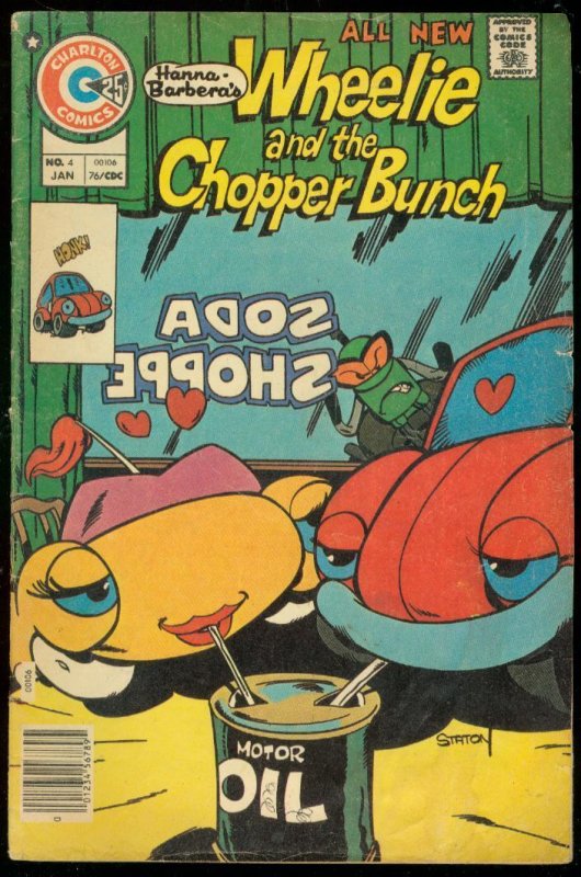 Wheelie and the Chopper Bunch #4 (Charlton Comics, 1976), raw comic book in VG condition — front cover