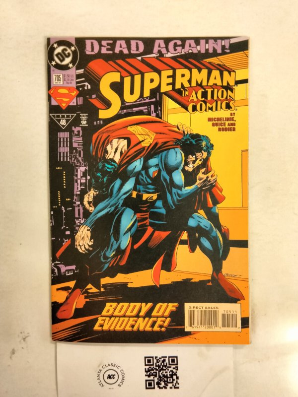 Action Comics #705 (DC Comics), raw comic book in NM condition — front cover