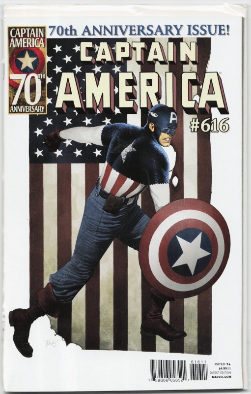 Captain America #616 (Marvel Comics, 2011), raw, ungraded comic book — front cover