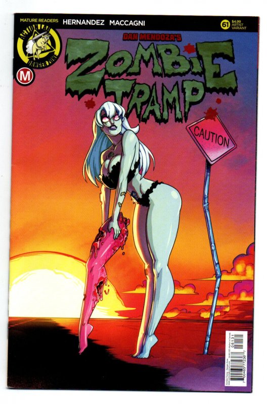 Zombie Tramp #61 (Action Lab Entertainment, 2019), raw comic book in NM condition — front cover