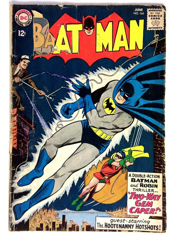 Batman #164 (DC Comics, 1964), raw comic book in FR condition — front cover