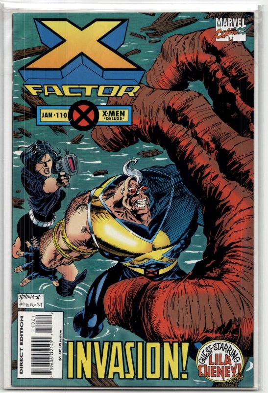X-Factor #110 (Marvel Comics, 1995), raw, ungraded comic book — front cover