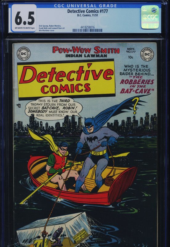 Detective Comics #177 (DC Comics, 1951), CGC 6.5 graded comic book, Universal Blue label — front cover in its holder