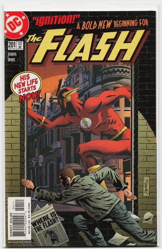 The Flash #201 (DC Comics, 2003), raw, ungraded comic book — front cover