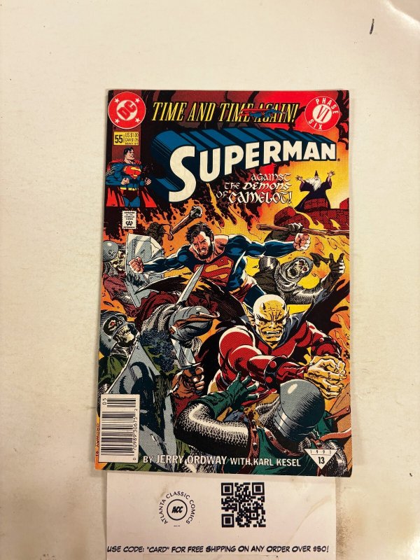 Superman #55 (DC Comics, 1991), raw comic book in NM condition — front cover
