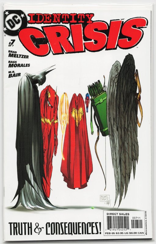 Identity Crisis #7 (DC Comics, 2005), raw, ungraded comic book — front cover