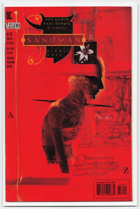 The Sandman #58 (DC Comics, 1994), raw, ungraded comic book — front cover