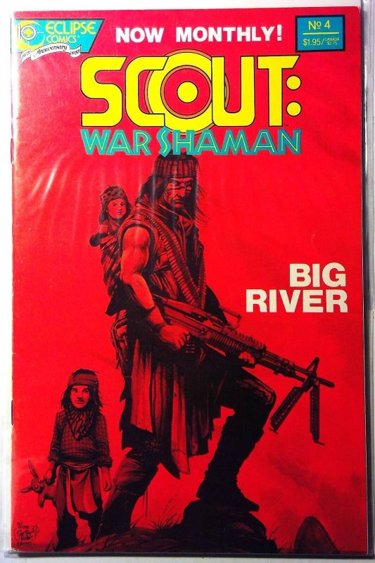 Scout War Shaman #4 (Eclipse Comics, 1988), raw, ungraded comic book — front cover