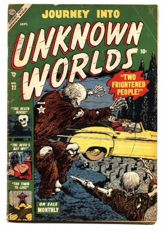 Journey into Unknown Worlds #22 (Atlas Comics), raw, ungraded comic book — front cover