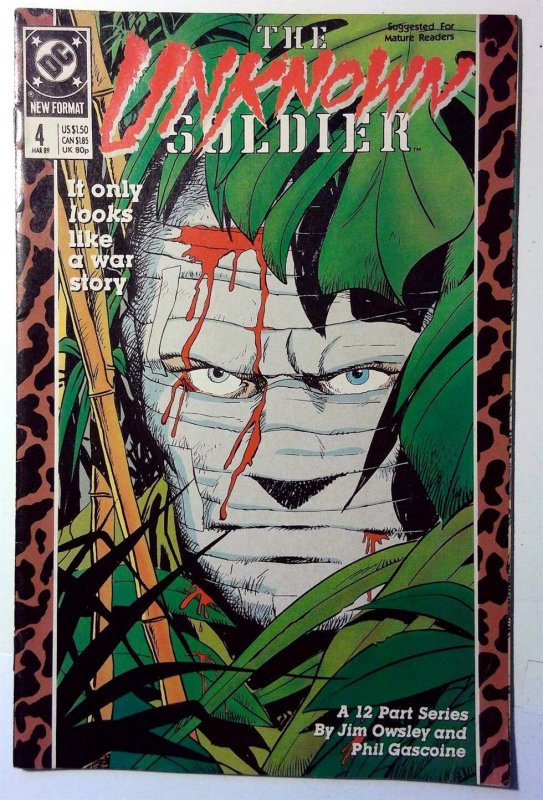 Unknown Soldier #4 (DC Comics, 1989), raw, ungraded comic book — front cover