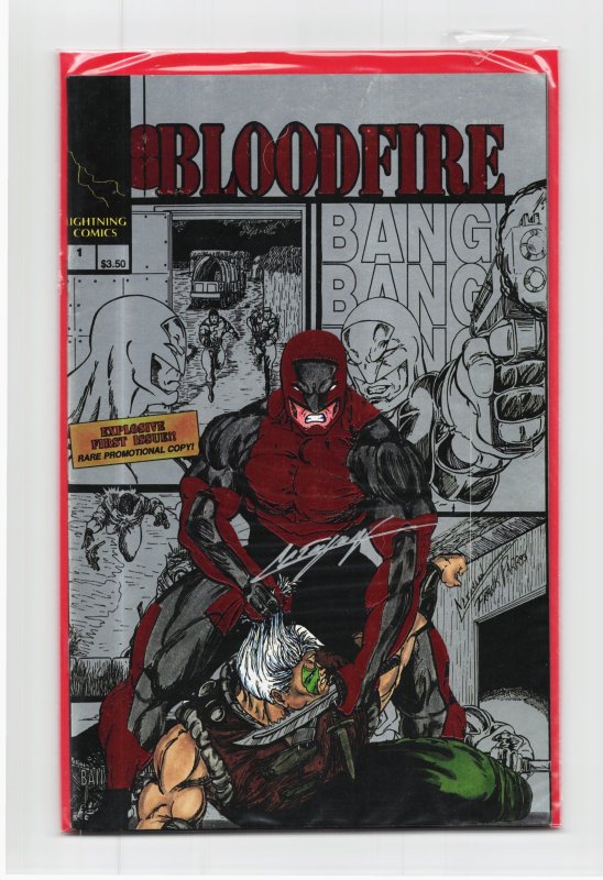 Bloodfire #1 (Lightning Comics, 1993), raw, ungraded comic book — front cover