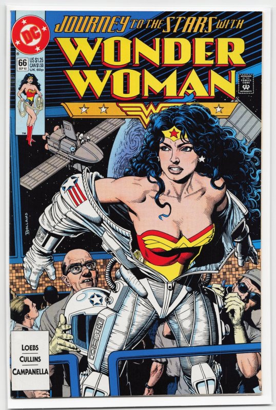 Wonder Woman #66 (DC Comics, 1992), raw, ungraded comic book — front cover