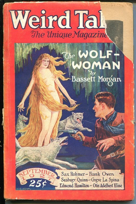 Pulp: Weird Tales 9/1927-Popular-horror-fantasy-rare Pulp Magazine-spicy Cov..., raw, ungraded comic book — front cover