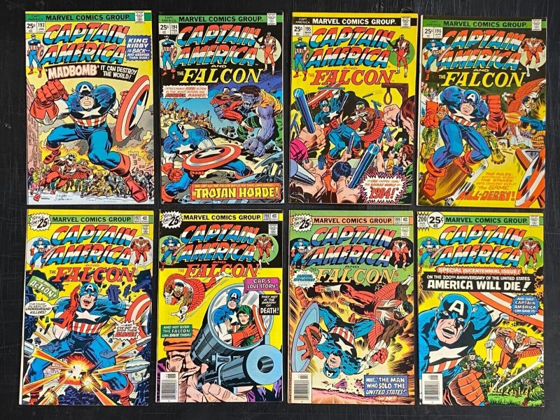 Captain America (1968) #'s 193-214 Complete Jack Kirby Art Lot of 22 VF Books (1968), raw comic book in VF condition — front cover