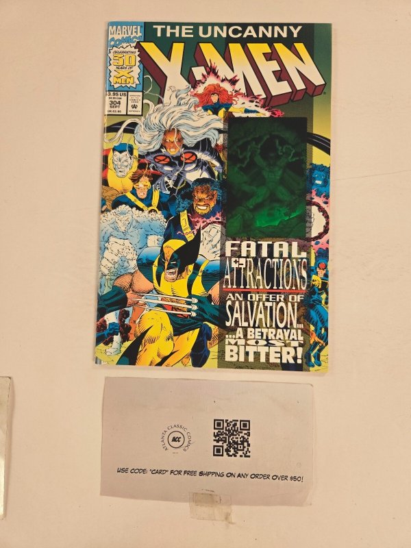 Uncanny X-Men #304 (Marvel Comics, 1993), raw comic book in NM condition — front cover
