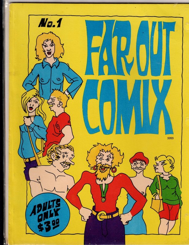 Far Out Comix #1, raw, ungraded comic book — front cover
