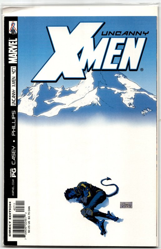 The Uncanny X-Men #407 (Marvel Comics, 2002), raw, ungraded comic book — front cover