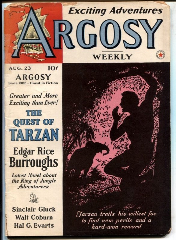 Pulp: Argosy Pulp Magazine 3 Issue lot - Complete Quest for Tarzan- Virgil F..., raw, ungraded comic book — front cover