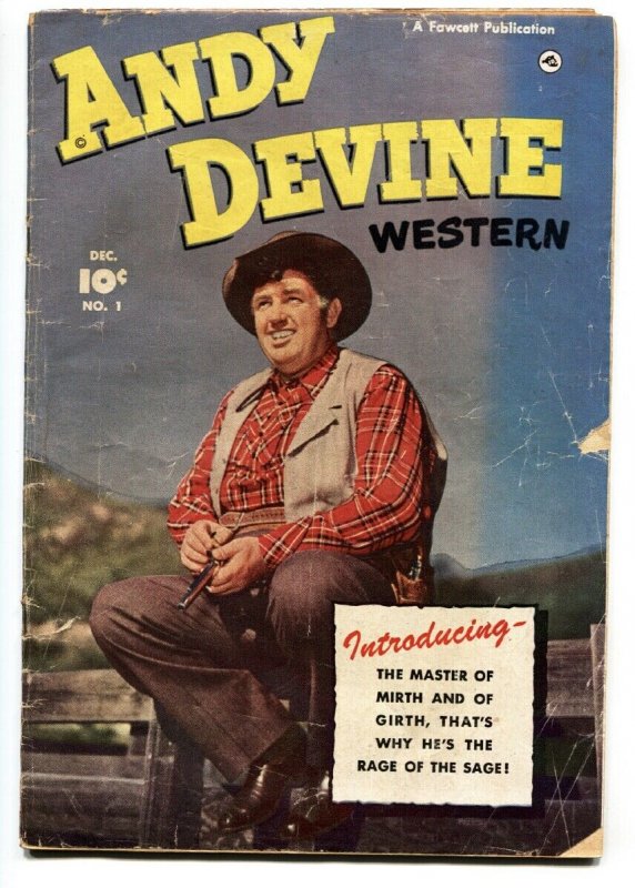 Andy Devine Western #1, raw, ungraded comic book — front cover