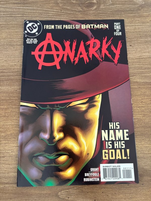 Lot of 4 Anarky DC Comic Books # 1 2 3 4 Vf-Nm Batman Superman Flash 7 J457, raw comic book in NM condition — front cover