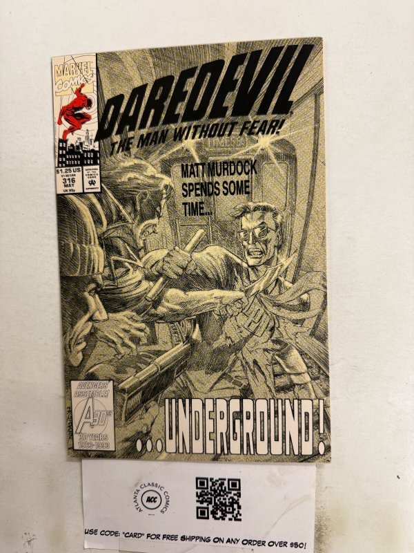 Daredevil Vol.1 #316 (Marvel Comics, 1993), raw comic book in NM condition — front cover