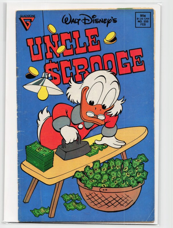 Uncle Scrooge #233 (Gladstone, 1989), raw, ungraded comic book — front cover