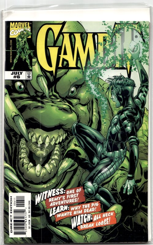 Gambit #6 (Marvel Comics, 1999), raw, ungraded comic book — front cover