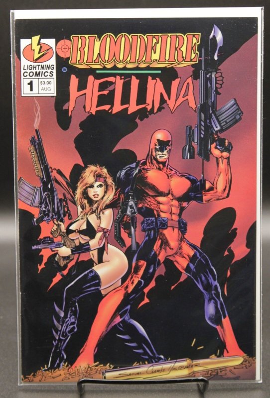 Bloodfire/Hellina: Common Enemy! #1 (1995), raw, ungraded comic book — front cover