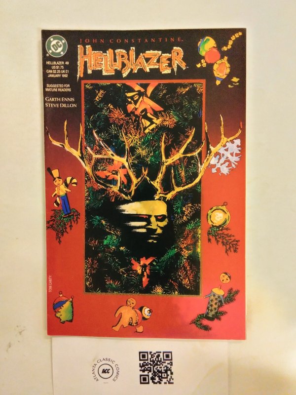 Hellblazer #49 (DC Comics), raw comic book in NM condition — front cover