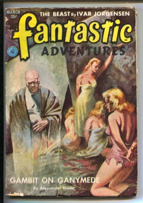 Pulp: Fantastic Adventures 3/1953-Spicy Good Girl Art Cover by Frank Navarro..., raw, ungraded comic book — front cover
