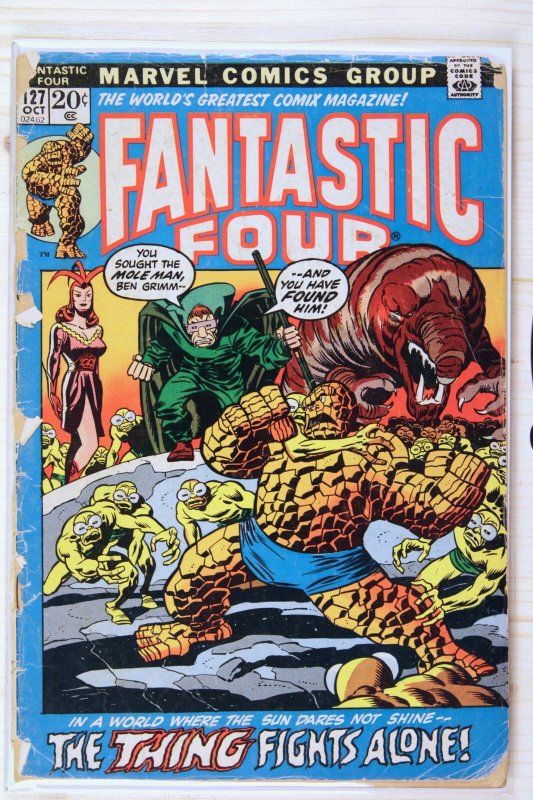 Fantastic Four #127 (Marvel Comics, 1972), raw comic book in GD 2.0 condition — front cover