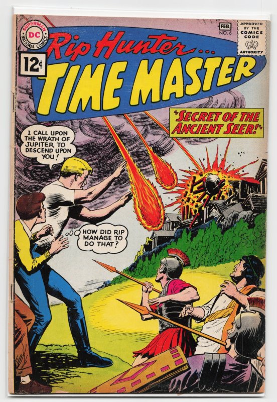 Rip Hunter ... Time Master #6 (DC Comics, 1962), raw, ungraded comic book — front cover