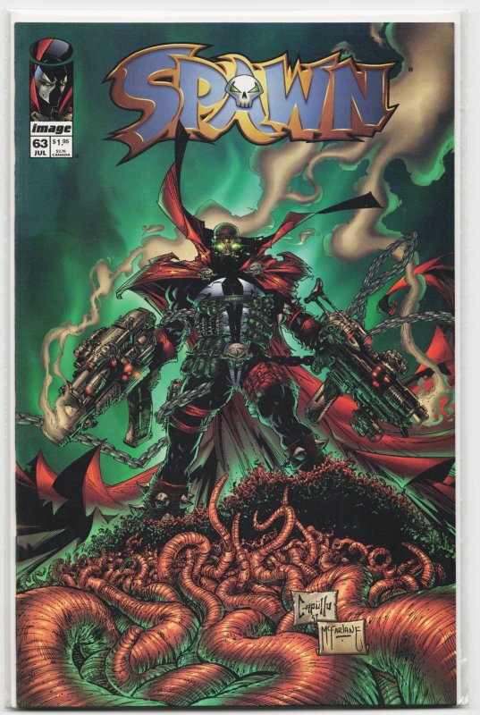 Spawn #63 (Image Comics, 1997), raw, ungraded comic book — front cover
