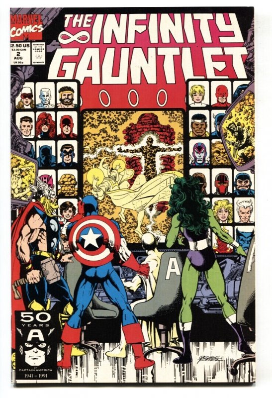 Infinity Gauntlet #2 - 1991 - Marvel - NM- - Comic Book (Marvel Comics, 1991), raw comic book in NM- condition — front cover