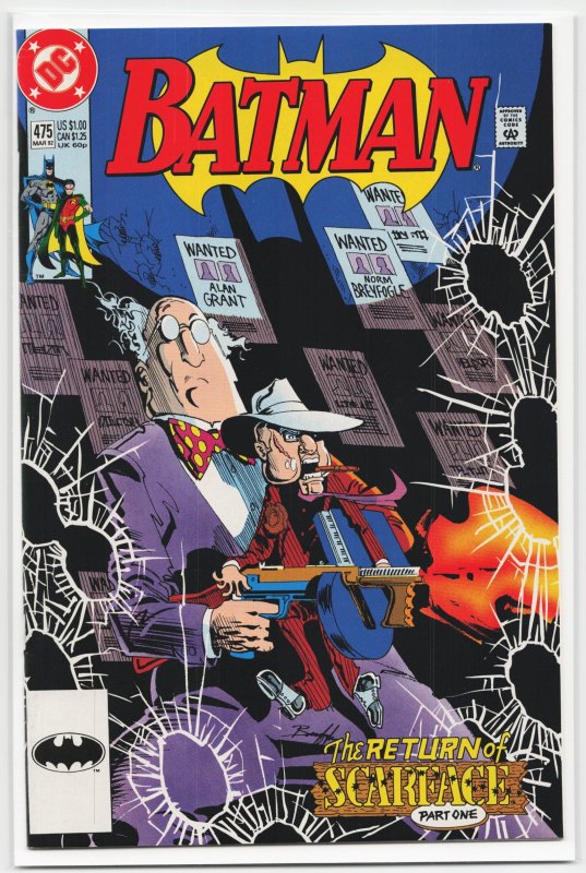 Batman #475 (DC Comics, 1992), raw, ungraded comic book — front cover
