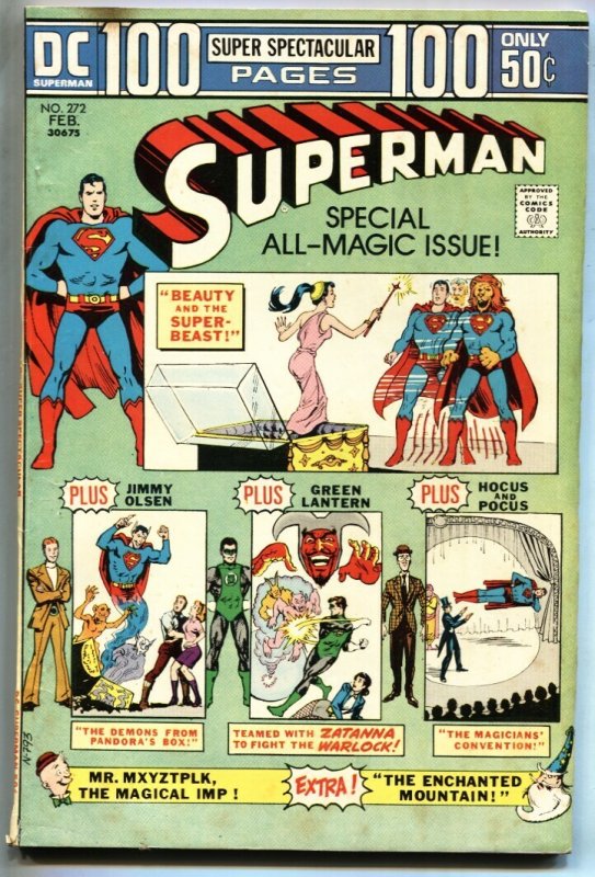 Superman #272 - 1974 - DC - VG+ - Comic Book (DC Comics, 1974), raw comic book in VG+ condition — front cover