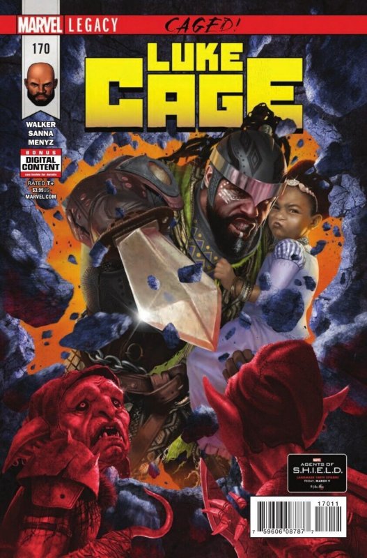 Luke Cage (2017) #'s 166 167 168 169 170 Complete Vf/nm "Caged!" Lot (2017), raw comic book in VF/NM condition — front cover