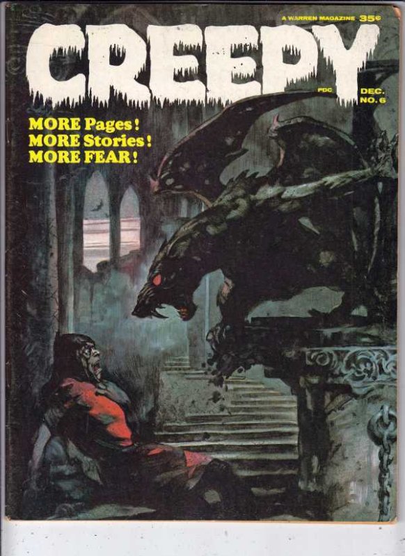 Creepy Magazine #6, raw comic book in VF- condition — front cover