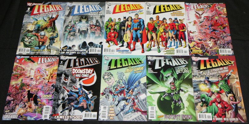Modern DC Legacies 10pc High Grade Comic Lot #1-10 Batman Superman Flash JLA, raw, ungraded comic book — front cover