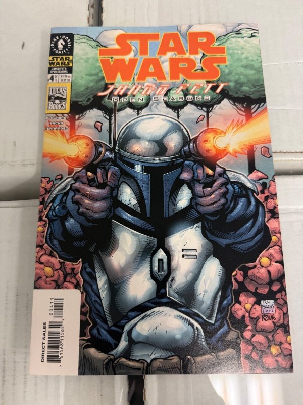 Star Wars Jango Fett Open Seasons #4 (Dark Horse Comics), raw comic book in NM condition — front cover