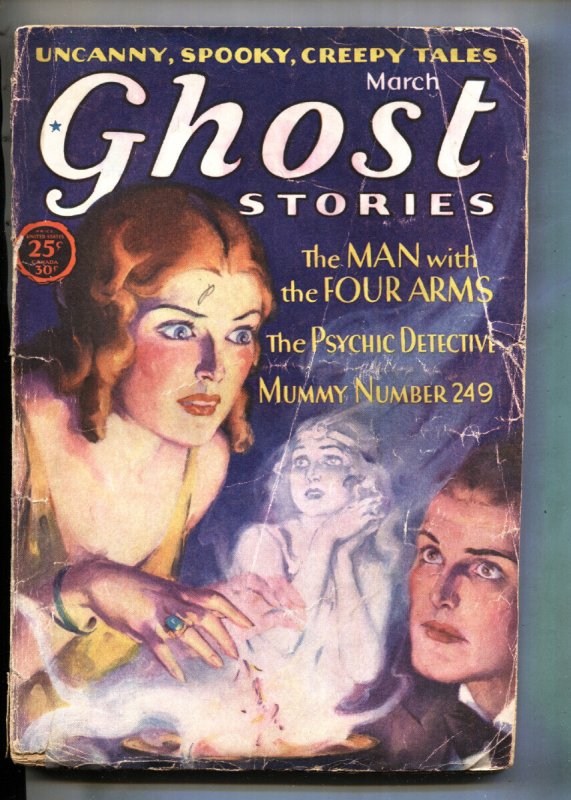 Ghost Stories 3/1931-Arthur Conan Doyle-Uncanny-spooky-creepy Tales-Pulp mag, raw, ungraded comic book — front cover