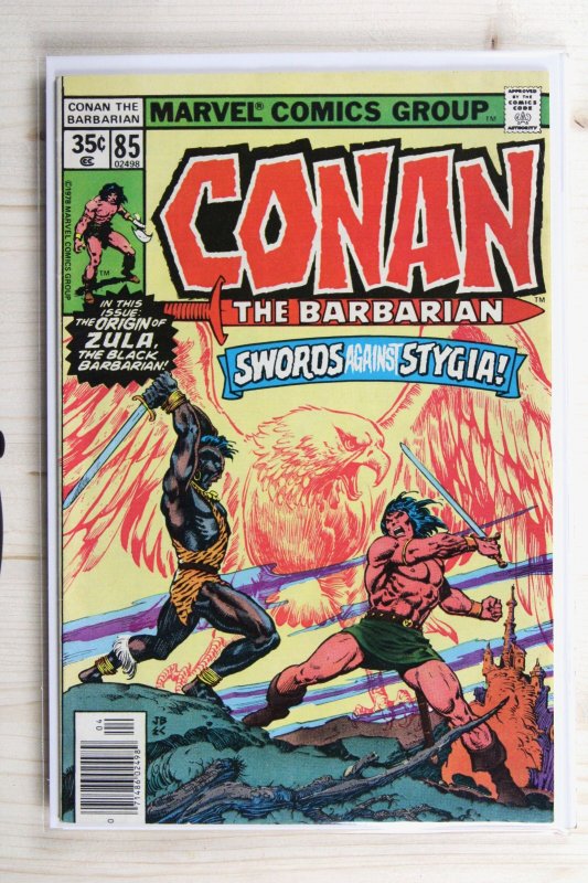 Conan the Barbarian #85 (Marvel Comics, 1978), raw comic book in FN/VF 7.0 condition — front cover