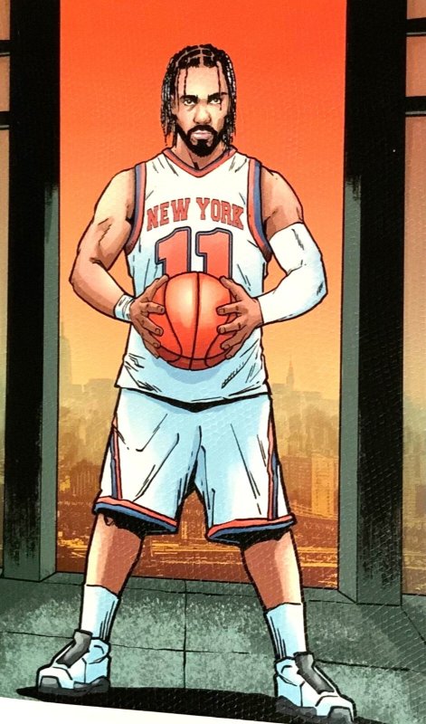 Fame: Jalen Brunson King of Ny Matthew Waite Virgin Variant Raw/leather Set Coa, raw, ungraded comic book — front cover