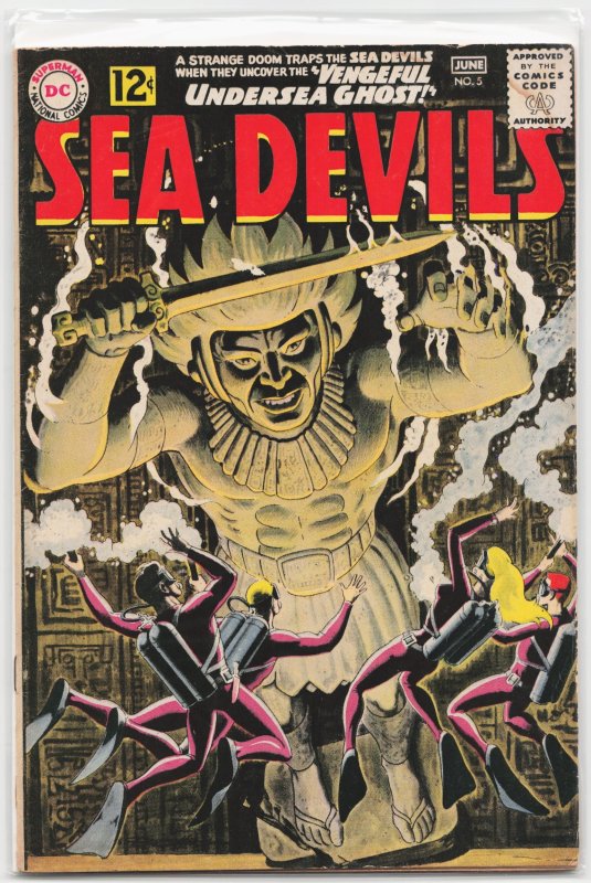 Sea Devils #5 (1962), raw, ungraded comic book — front cover