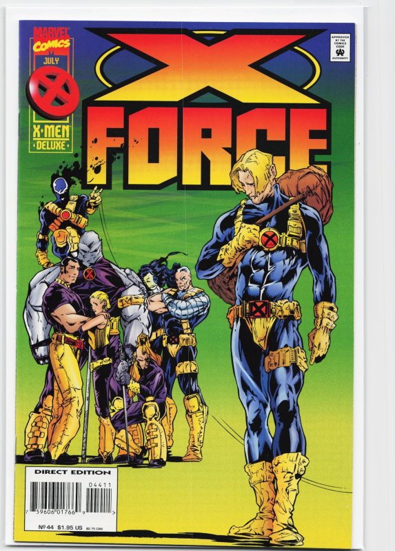 X-Force #44 (Marvel Comics, 1995), raw, ungraded comic book — front cover