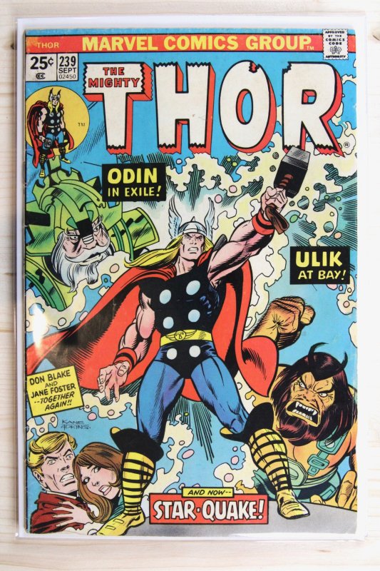 Thor #239 (Marvel Comics, 1975), raw comic book in VF- 7.5 condition — front cover