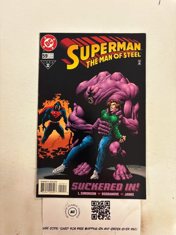 Superman Man of Steel #59 (DC Comics), raw comic book in NM condition — front cover