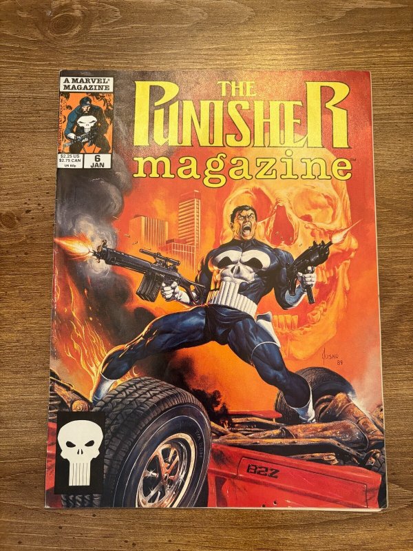 The Punisher Magazine #6 (Marvel Comics), raw comic book in VF- condition — front cover
