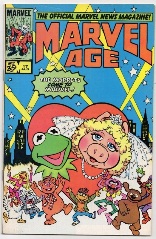 Marvel Age #17 (Marvel Comics, 1984), raw comic book in VF- 7.5 condition — front cover